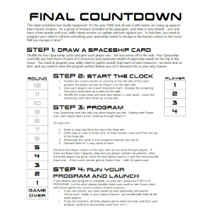 Pic of Final Countdown game rules